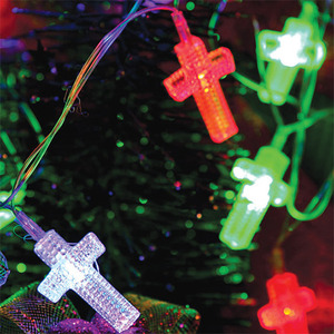 LED32P이색투명선(점멸)-십자가/전구/조명/크리스마스 조명/크리스마스 전구/크리스마스/크리스마스트리/트리장식/트리데코/크리스마스소품/트리소품/